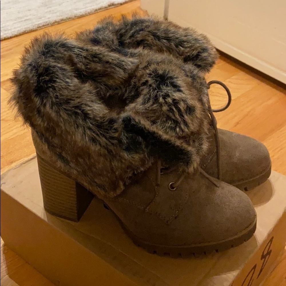 Brown booties